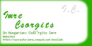 imre csorgits business card